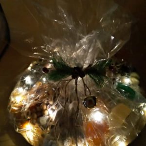 Plato navideño con luces de led - alumbrado